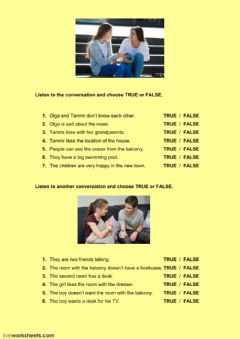 Interactive worksheet Listening