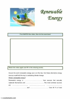 Interactive worksheet Renewable Energy