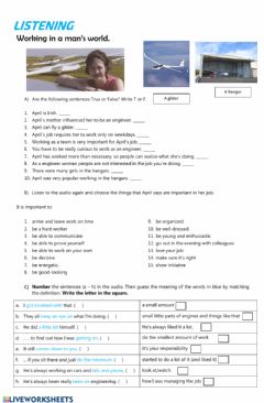 Interactive worksheet Jobs listening