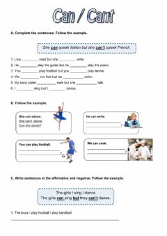 Interactive worksheet can