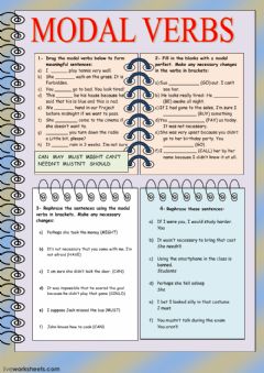 Interactive worksheet Modal verbs