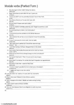 Interactive worksheet Modals rephrasing